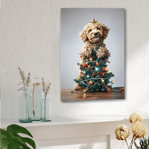 Cute golden doodle puppy - doodle,