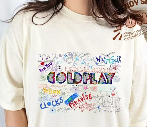 Vintage coldplay doodle shirt - coldplay,